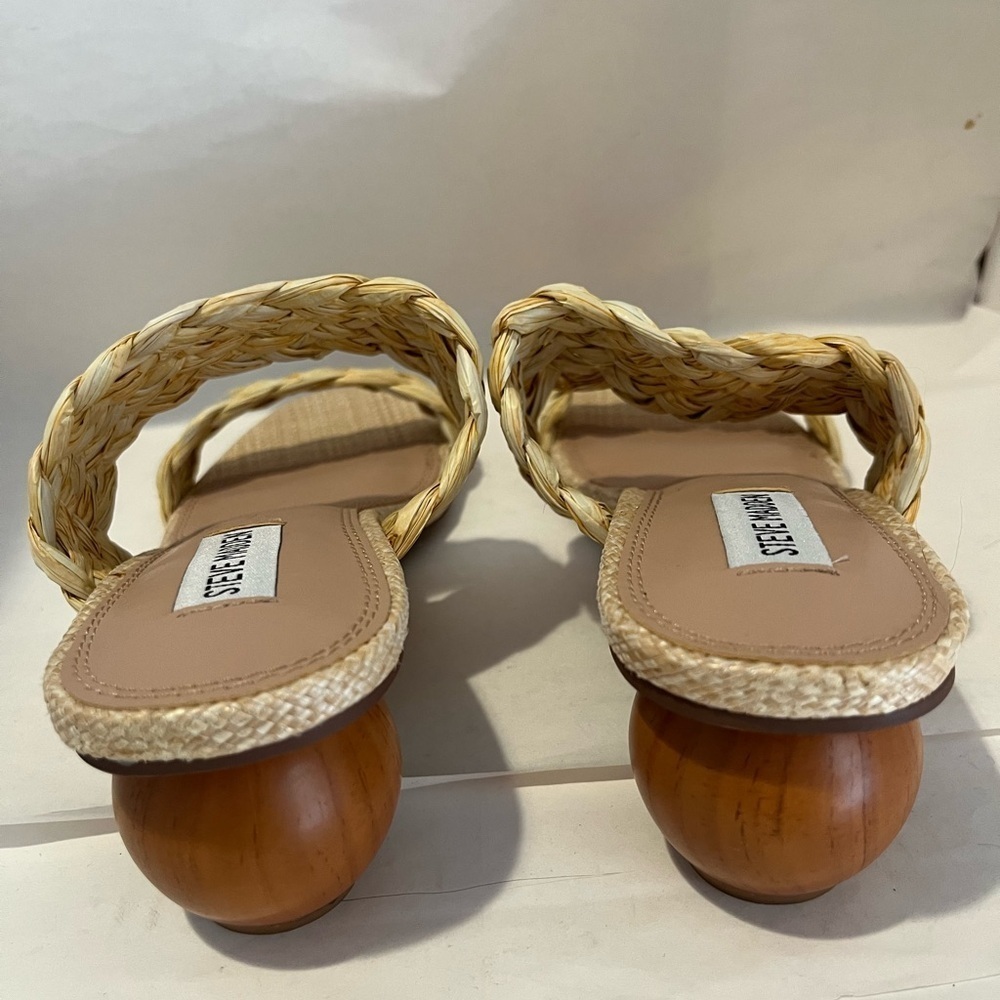 Steve Madden Cream Woven Sandals - Picture 4 of 8